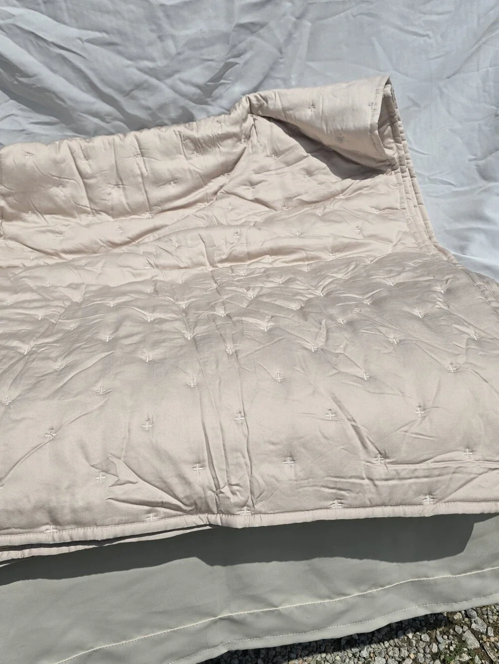 New Quince TWIN Organic bamboo Dream Quilt Sand